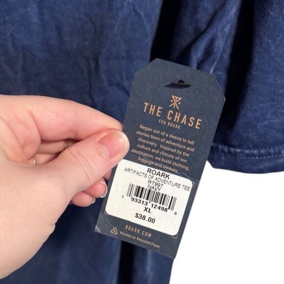 NWT- Roark- Blue Artifacts Of Adventure Premium Tee Graphic Men's Shirt, XL - Picture 3 of 8